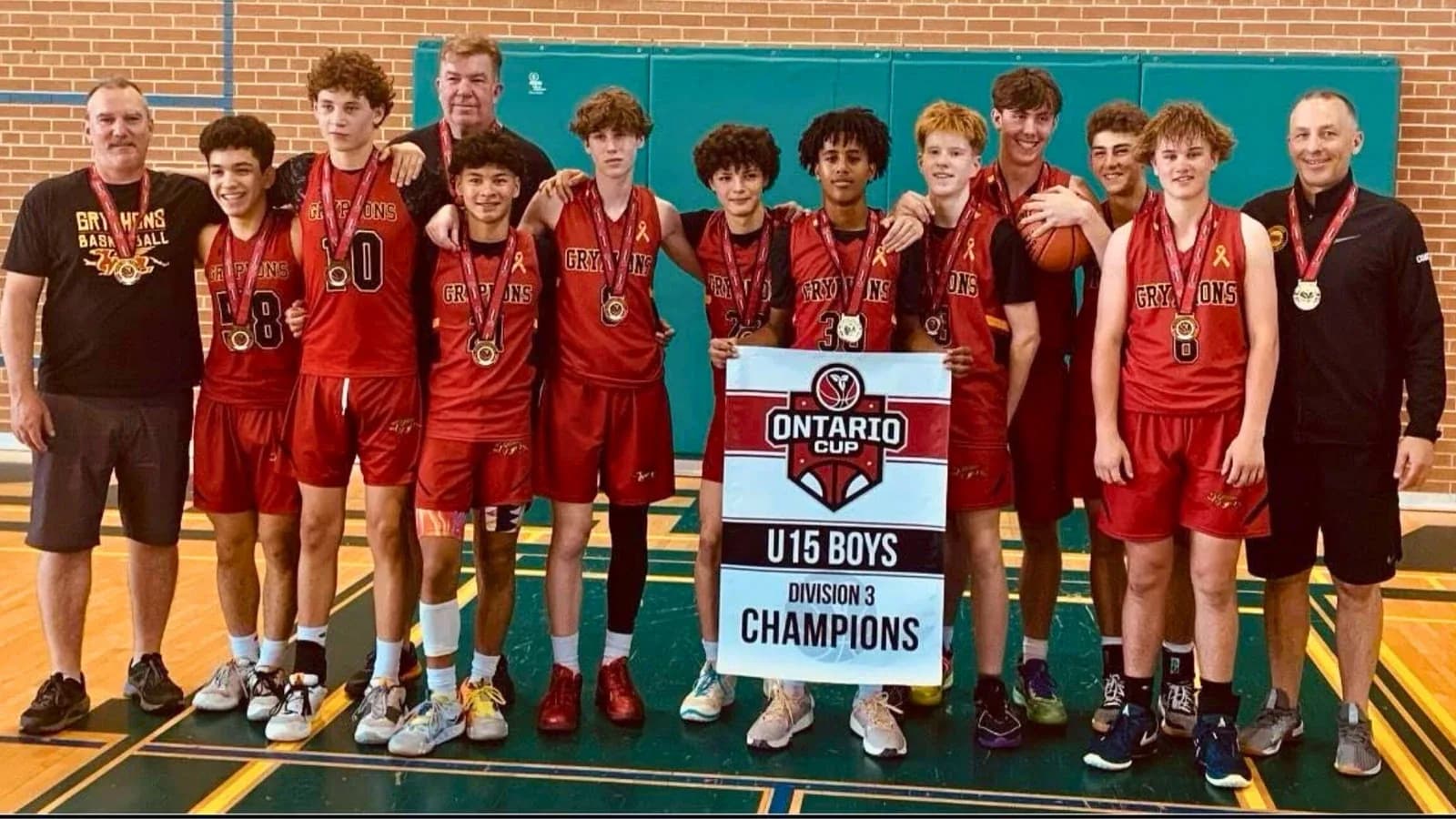 Junior Gryphons U15 Boys, Ontario Cup Division 3 champions