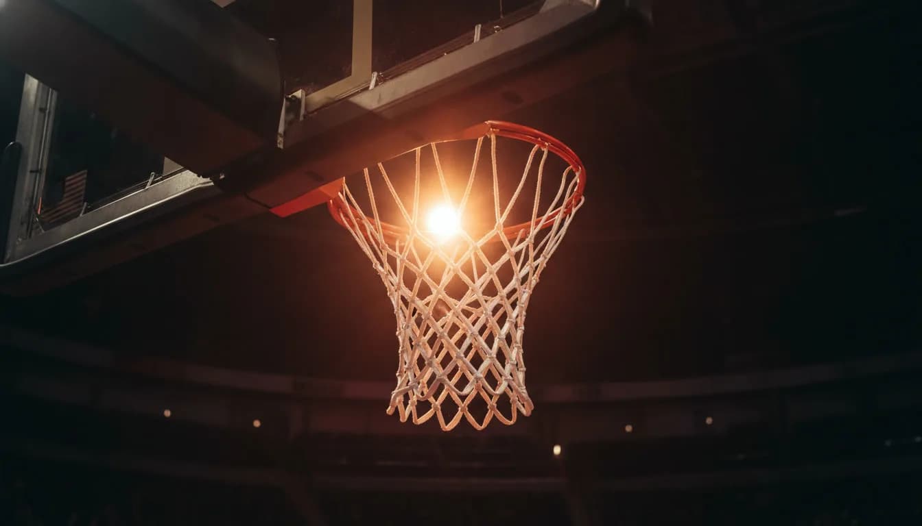Basketball hoop and net at a Gryphon facility
